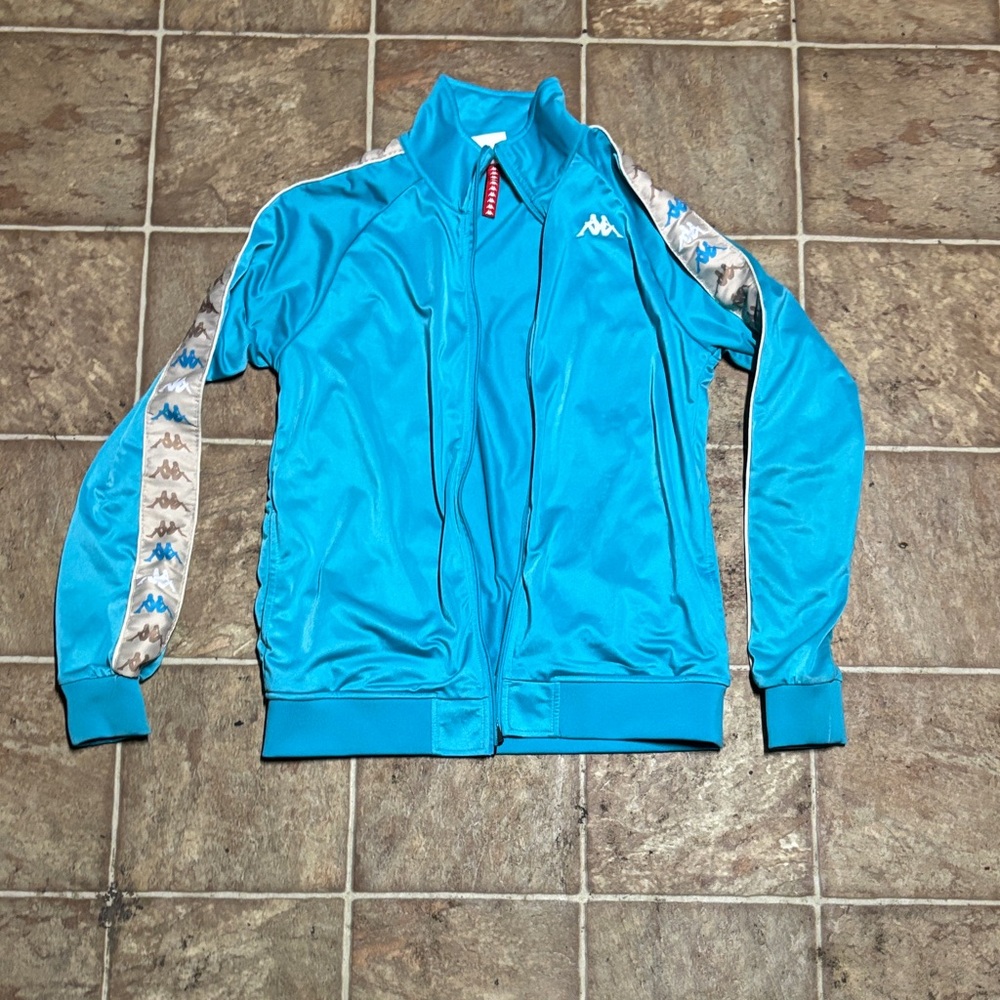 Kappa Turquoise Track Jacket with Logo Accents